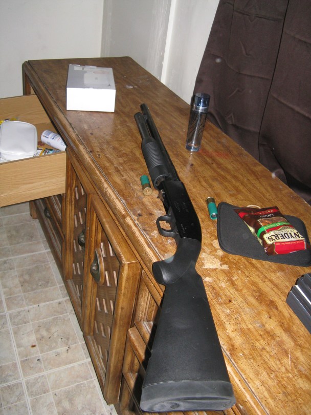 Shotgun seized during Tuesday raid
