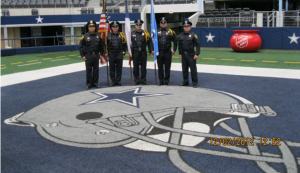 Corpus Christi Honor Guard at Cowboys Stadium. They are (from Left to right) Lt. Israel Soza, Jeremy Guerero, Michael Garcia, James Morales, and Luis Rodriguez