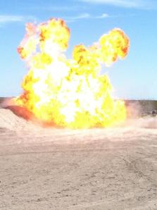 This picture was taken by a Corpus Christi Police Bomb Technician during a demonstration for the 71st Police Academy Session