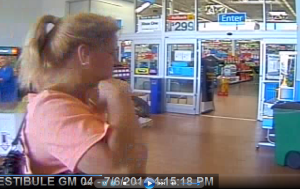 Suspect entering cart area