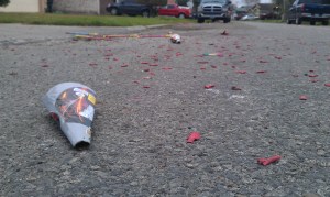 Spent fireworks litter Corpus Christi residential streets