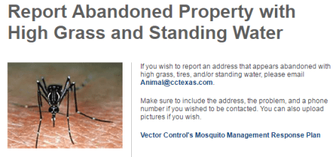 Report Mosquito Water